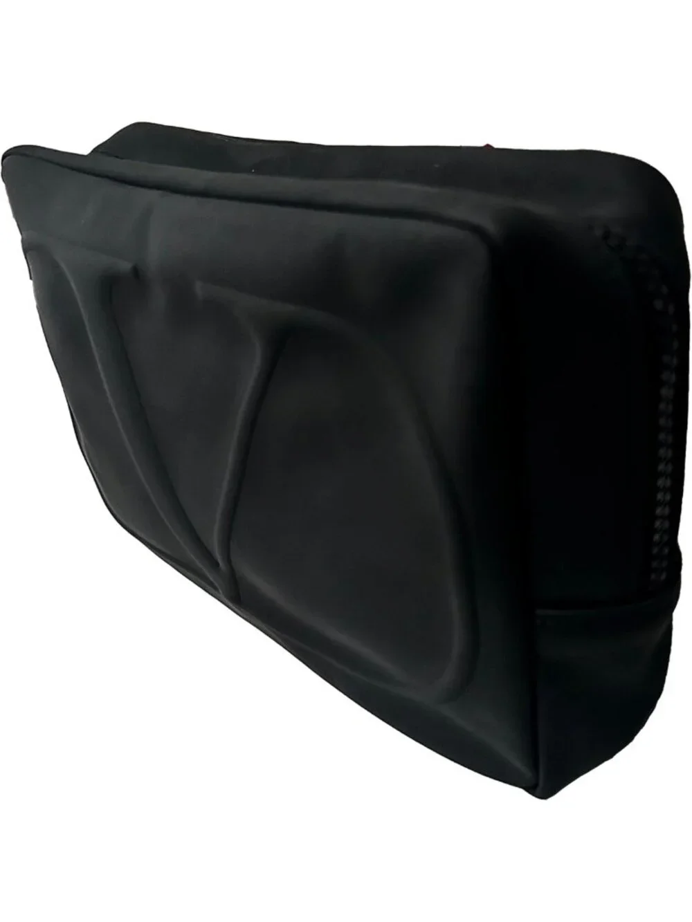 Stylish Black Large Zip Makeup Cosmetic Clutch Wristlet Pouch - 8.5